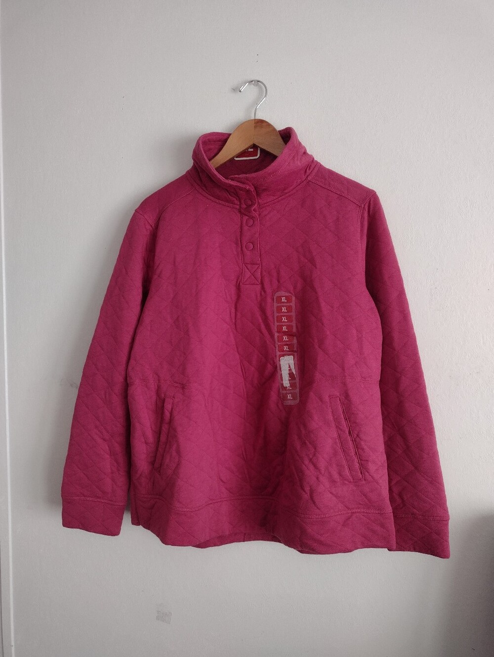 Modern Canvas Pullover Long Sleeve Woman Shirt XL